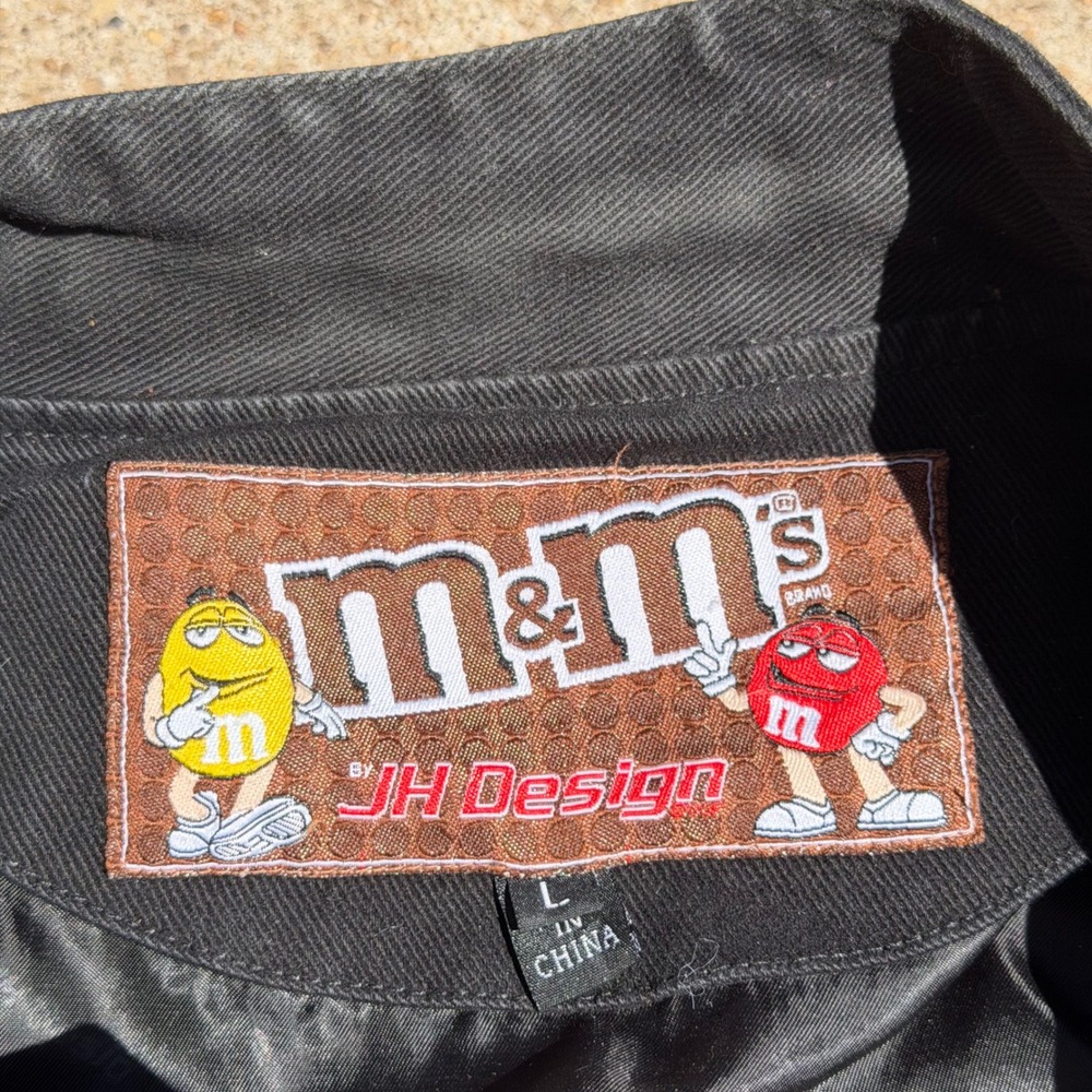 Vintage JH Design M&M's Racing Jacket Large Full Graphic Candy Promo NASCAR S - Picture 3 of 6